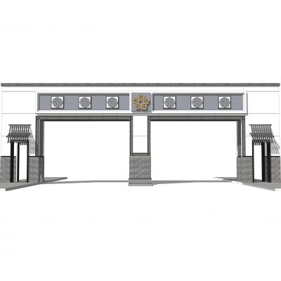 新中式大门入口