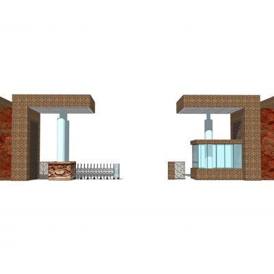 新中式大门入口