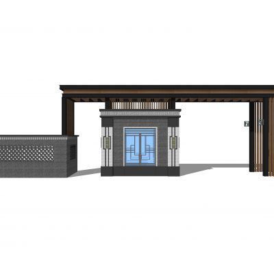 新中式大门入口