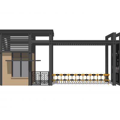 新中式大门入口
