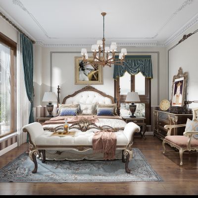 欧美法混搭风格主卧室