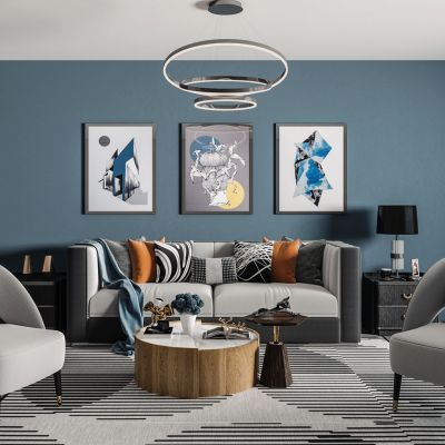 现代沙发茶几组合