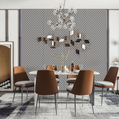 现代轻奢餐桌椅