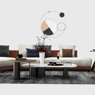 现代轻奢沙发茶几