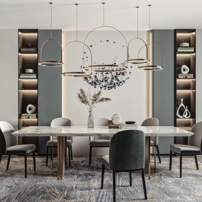 现代轻奢餐桌椅子