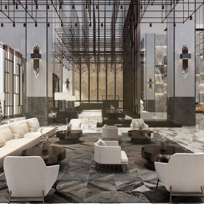 现代酒店售楼处接待大堂