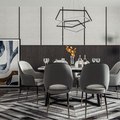 现代餐桌椅组合