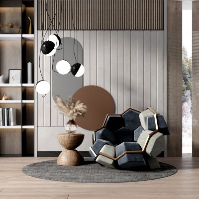 现代异形装饰单人休闲沙发