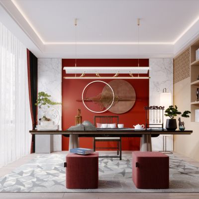 新中式现代简约轻奢书房