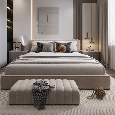 现代家居卧室，卧室，简约卧室，