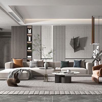 现代客厅 餐厅