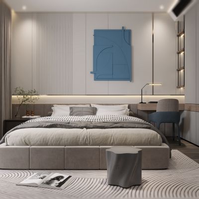 现代卧室，卧室，简约卧室