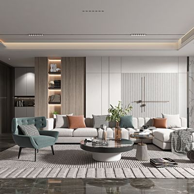 现代客厅 餐厅