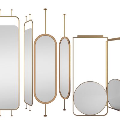 金属梳妆镜子