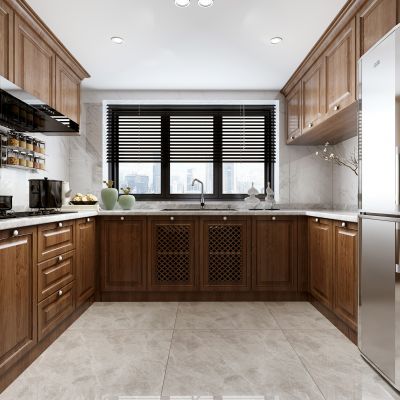 欧式美式厨房橱柜