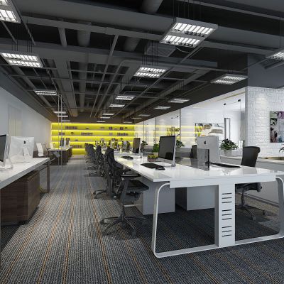 现代敞开式办公区
