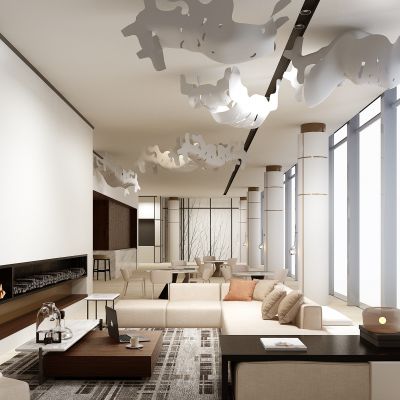 销售中心休闲洽谈区