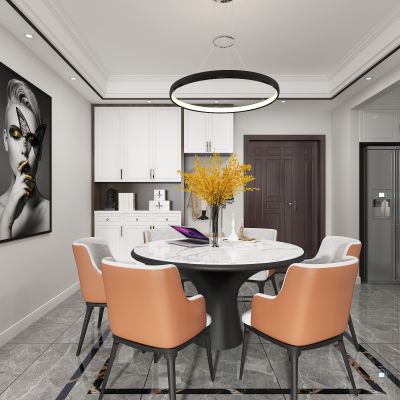 现代简约客厅餐厅