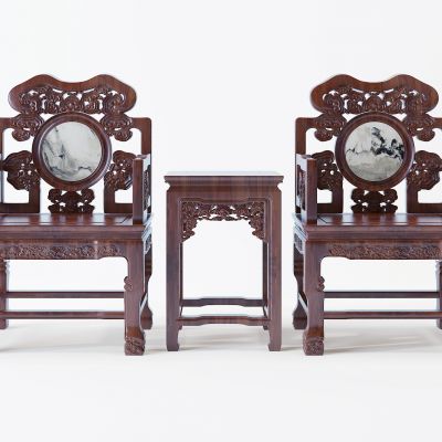 中式古典红木实木家具太师椅