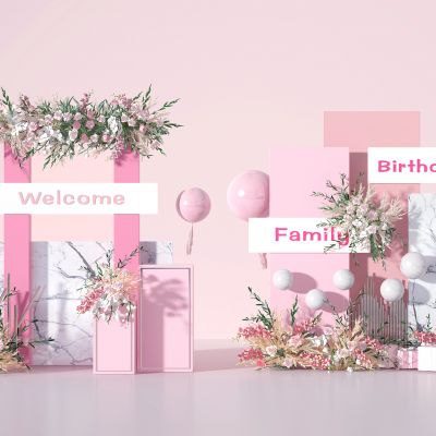 北欧现代生日婚庆婚礼美陈