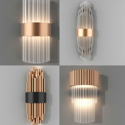 新中式水晶金属壁灯