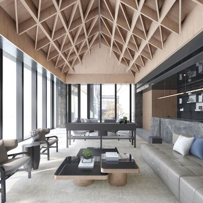 现代售楼处洽谈区