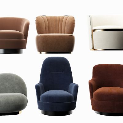 现代单人沙发组合