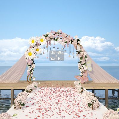 户外海边婚礼婚庆现场