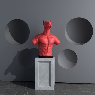 狗头人雕塑摆件摆台