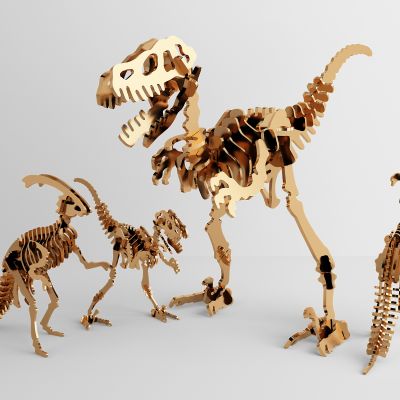 现代恐龙雕塑摆件