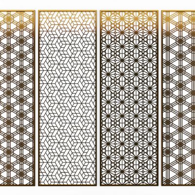 新中式东南亚屏风隔断花格花窗