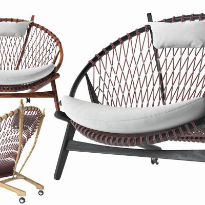 现代户外藤编休闲椅