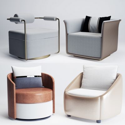 现代单人沙发组合