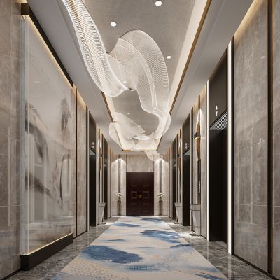 现代酒店电梯厅