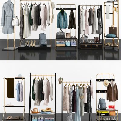 现代金属衣服架子