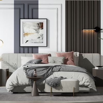 北欧现代双人床