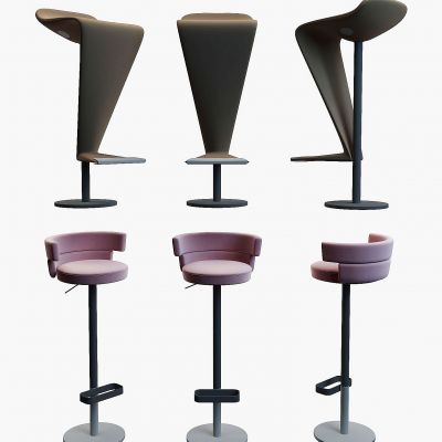 现代靠背吧椅组合