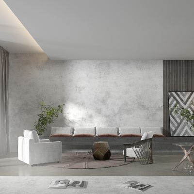 现代自然风客厅火炉