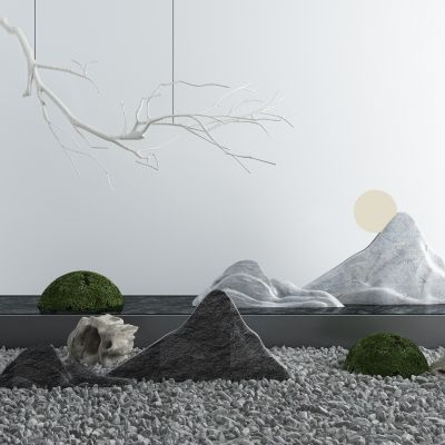 新中式庭院景观小品