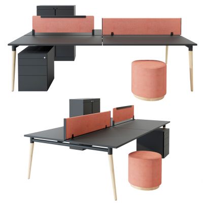 现代办公桌卡位工位