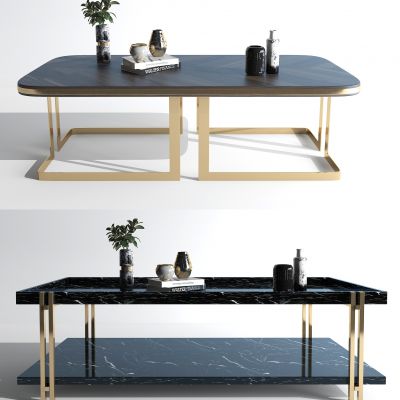现代金属茶几组合