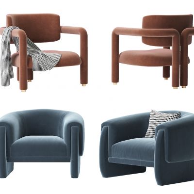 现代单人沙发组合