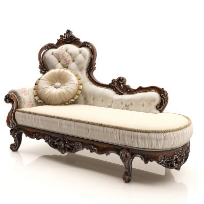 欧式法式巴洛克美式古典雕花贵妃椅