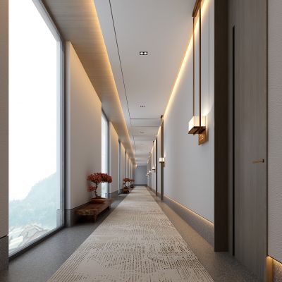 新中式酒店过道