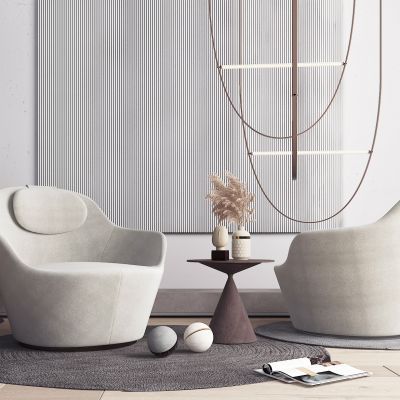 现代单人沙发组合