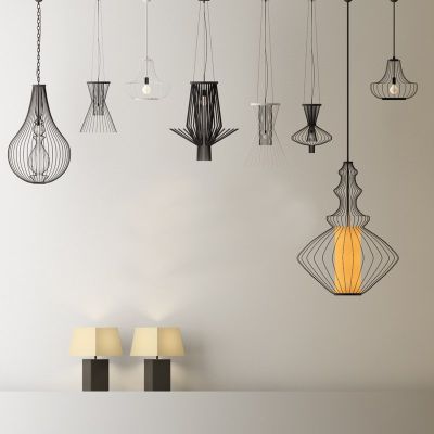 新中式东南亚工业风编织小吊灯