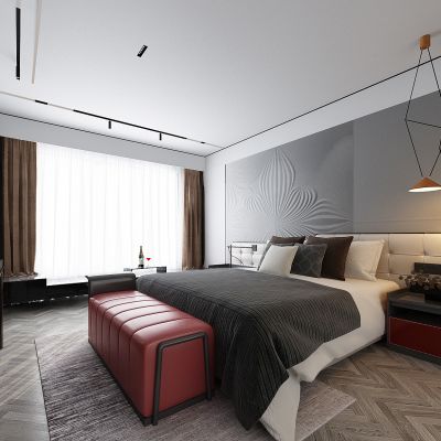 新中式卧室双人床