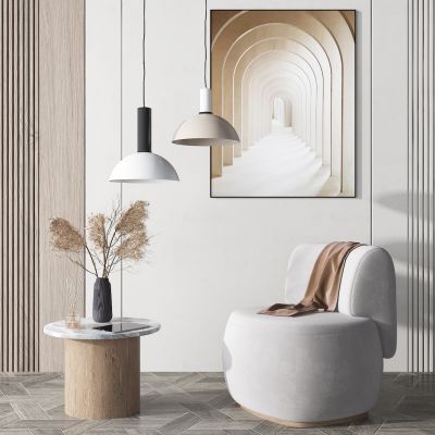 现代单人沙发组合