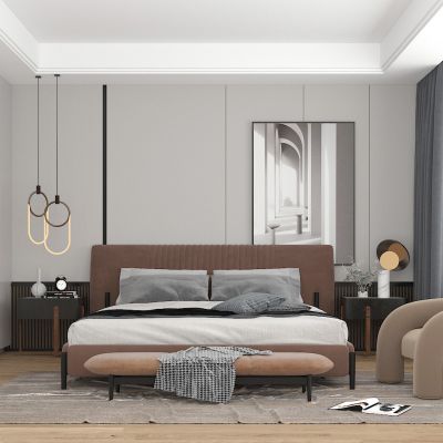 现代轻奢主卧室双人床