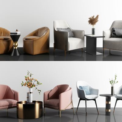 现代休闲洽谈单人沙发